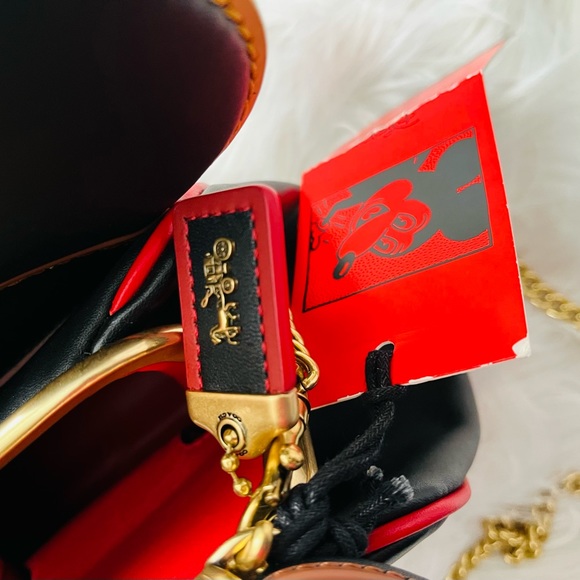 Coach x Disney Mickey Mouse x Keith Haring Leather Kisslock Crossbody Purse - Picture 8 of 16